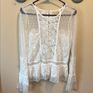 Cream lace top